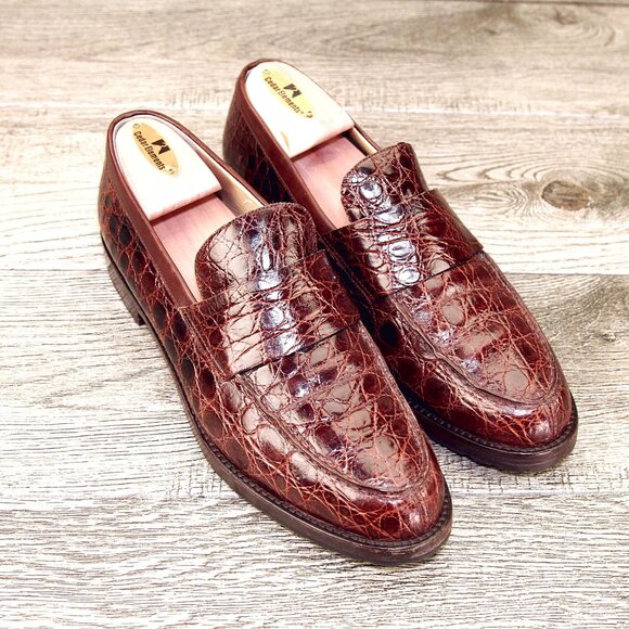 $1,370 Neiman Marcus GRAVATI Women's 9 M Genuine Crocodile * add $15 new Trees - Picture 1 of 16